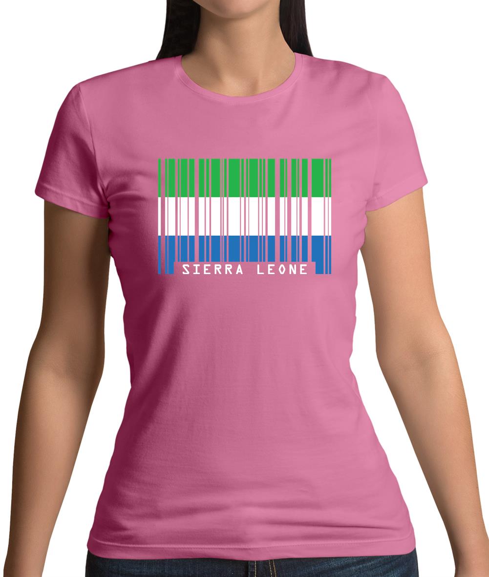 Sierra Leone  Barcode Style Flag Womens T-Shirt Sierra Leone  Barcode Style Flag Womens T-Shirt