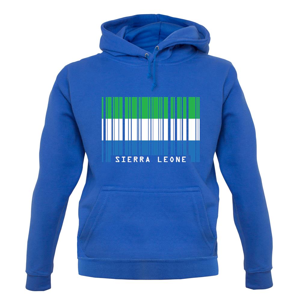 Sierra Leone  Barcode Style Flag unisex hoodie Sierra Leone  Barcode Style Flag unisex hoodie