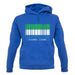 Sierra Leone  Barcode Style Flag unisex hoodie Sierra Leone  Barcode Style Flag unisex hoodie