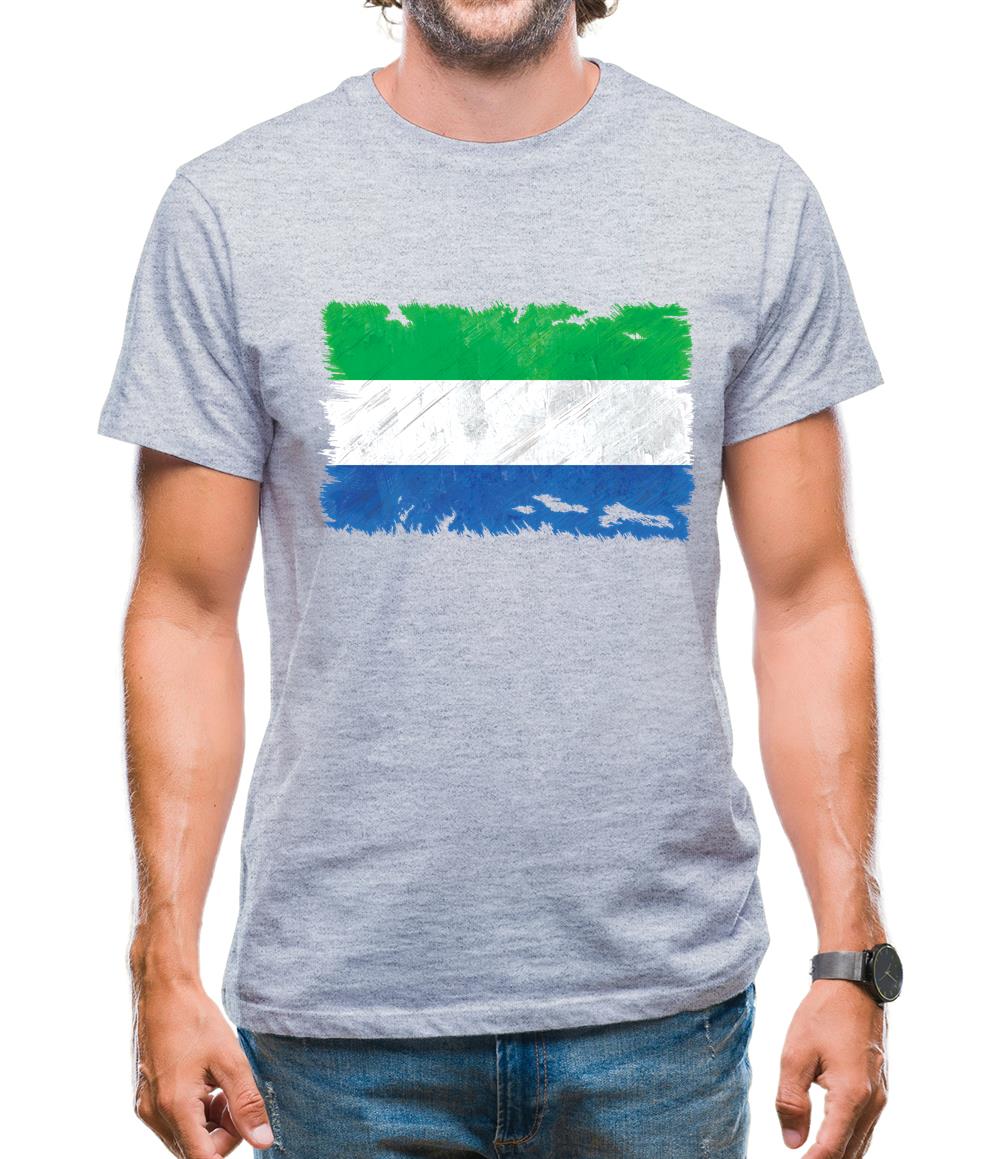 Sierra Leone Grunge Style Flag Mens T-Shirt Sierra Leone Grunge Style Flag Mens T-Shirt
