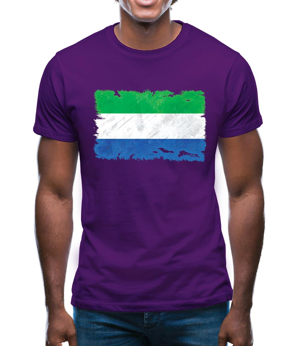 Sierra Leone Grunge Style Flag Mens T-Shirt Sierra Leone Grunge Style Flag Mens T-Shirt