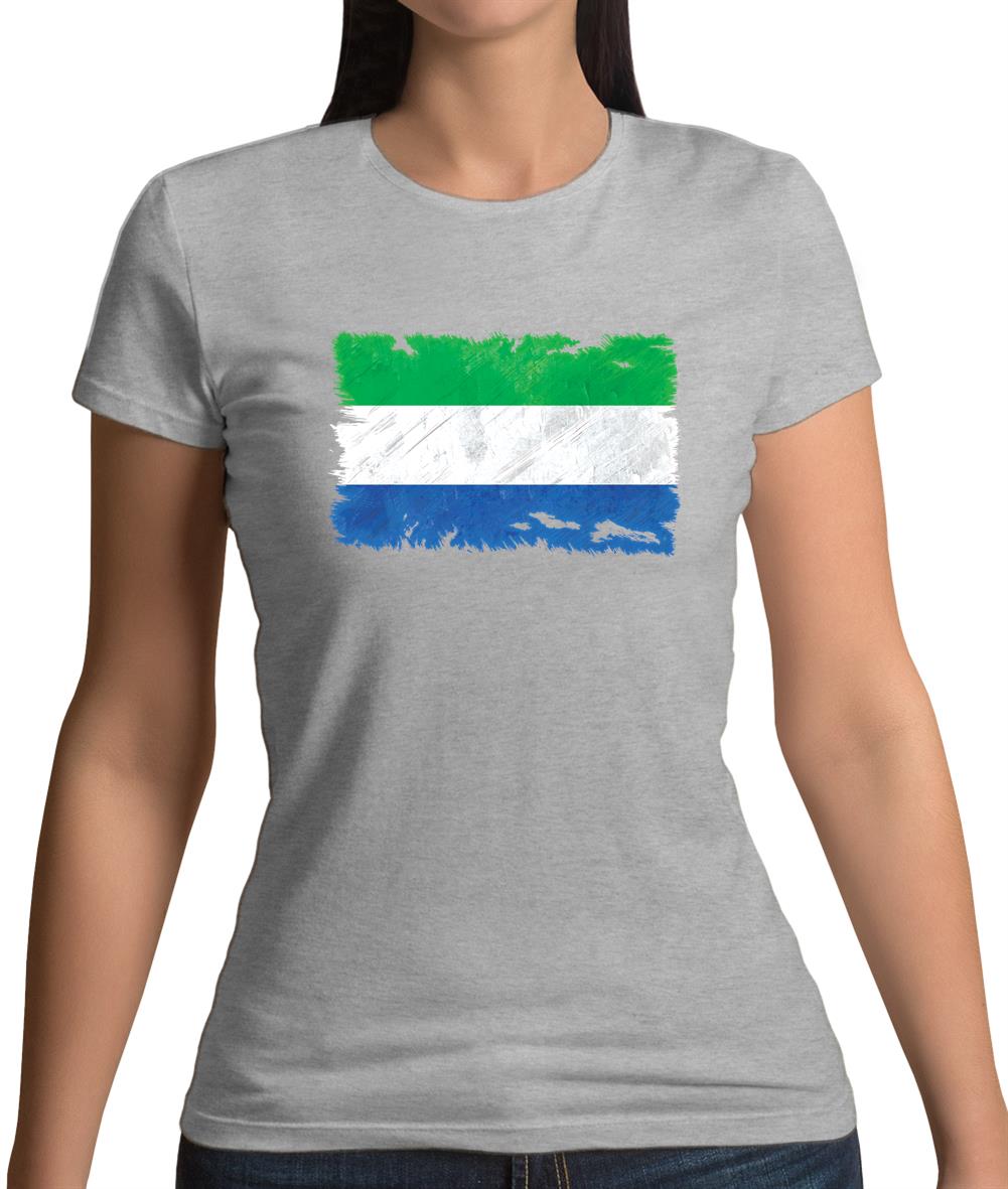 Sierra Leone Grunge Style Flag Womens T-Shirt Sierra Leone Grunge Style Flag Womens T-Shirt