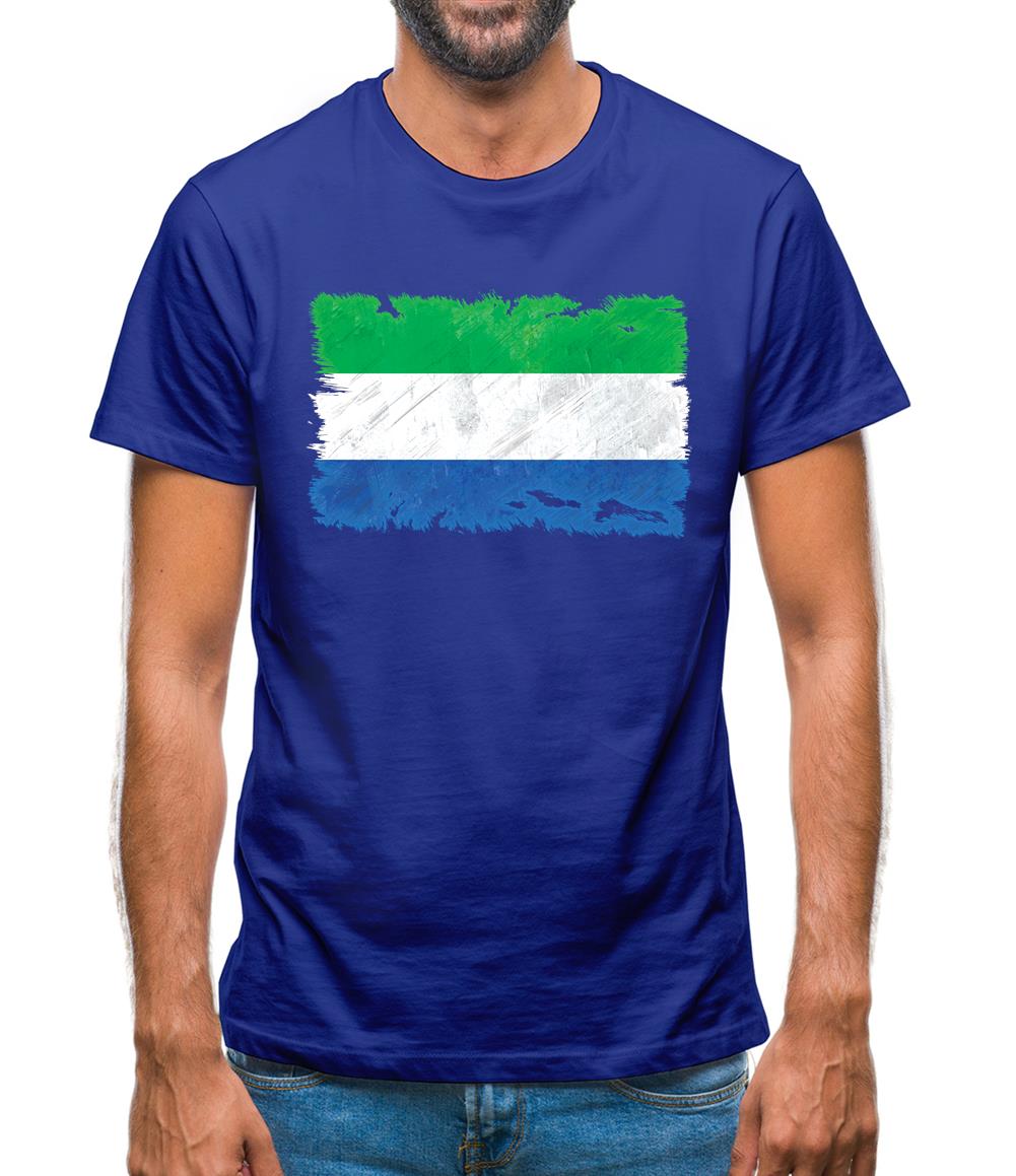 Sierra Leone Grunge Style Flag Mens T-Shirt Sierra Leone Grunge Style Flag Mens T-Shirt