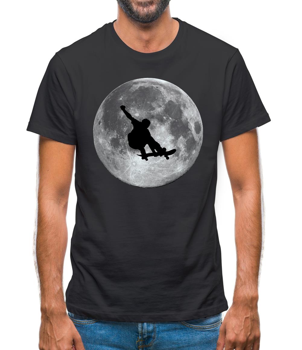 Skateboarder Moon Mens T-Shirt Skateboarder Moon Mens T-Shirt