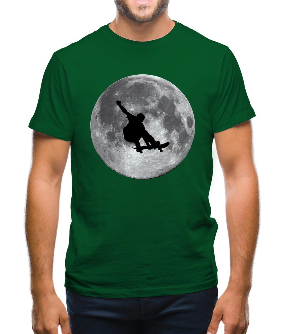 Skateboarder Moon Mens T-Shirt Skateboarder Moon Mens T-Shirt
