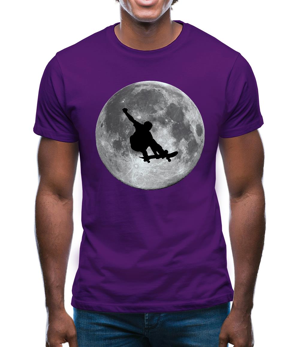Skateboarder Moon Mens T-Shirt Skateboarder Moon Mens T-Shirt