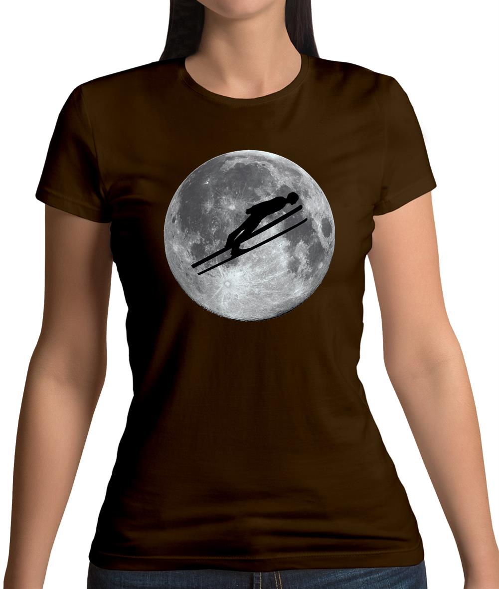Ski Jump Moon Womens T-Shirt Ski Jump Moon Womens T-Shirt