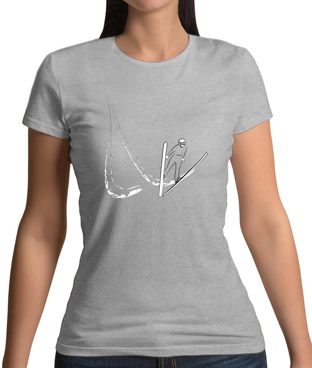 Ski Jump Swoosh Womens T-Shirt Ski Jump Swoosh Womens T-Shirt