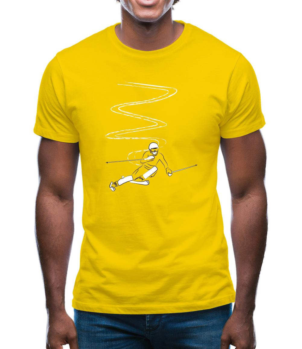 Ski Slaloms Swoosh Mens T-Shirt Ski Slaloms Swoosh Mens T-Shirt