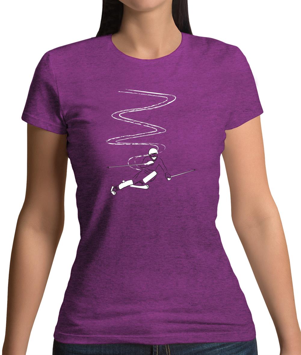 Ski Slaloms Swoosh Womens T-Shirt Ski Slaloms Swoosh Womens T-Shirt