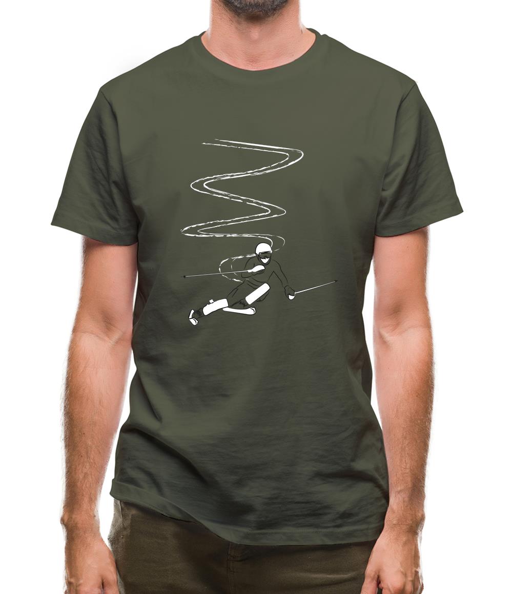 Ski Slaloms Swoosh Mens T-Shirt Ski Slaloms Swoosh Mens T-Shirt