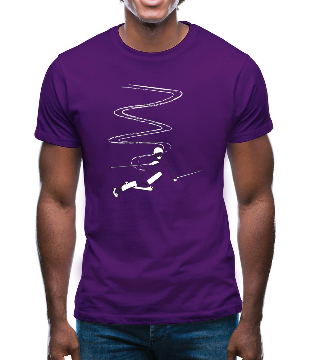 Ski Slaloms Swoosh Mens T-Shirt Ski Slaloms Swoosh Mens T-Shirt
