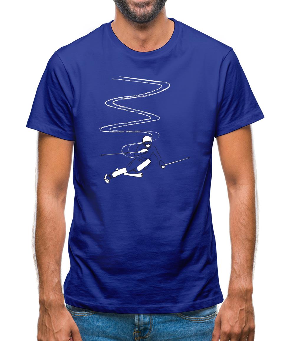 Ski Slaloms Swoosh Mens T-Shirt Ski Slaloms Swoosh Mens T-Shirt