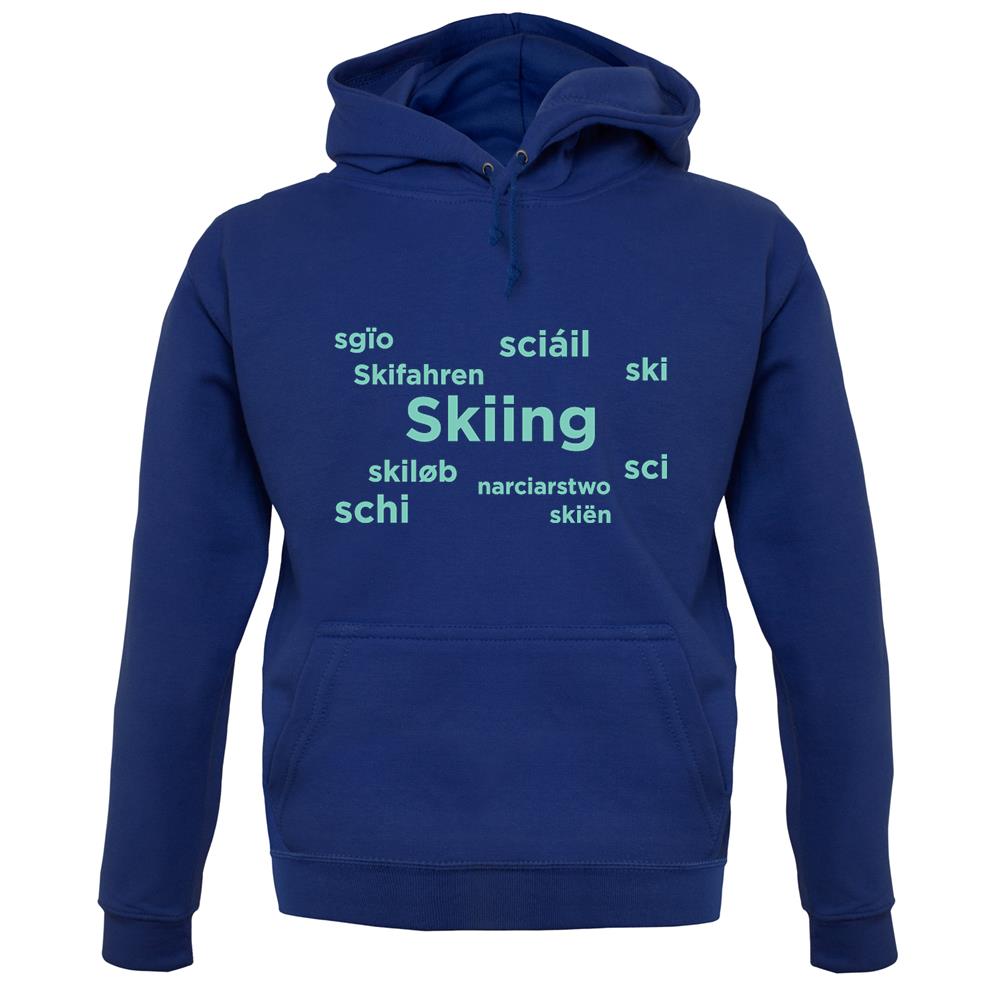 Skiing Languages unisex hoodie Skiing Languages unisex hoodie