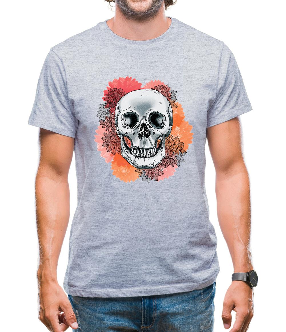 Skull Flower Mens T-Shirt Skull Flower Mens T-Shirt