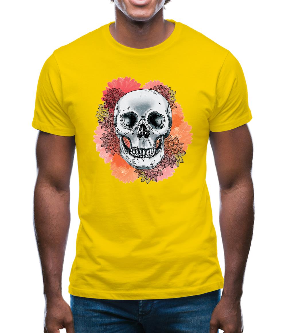 Skull Flower Mens T-Shirt