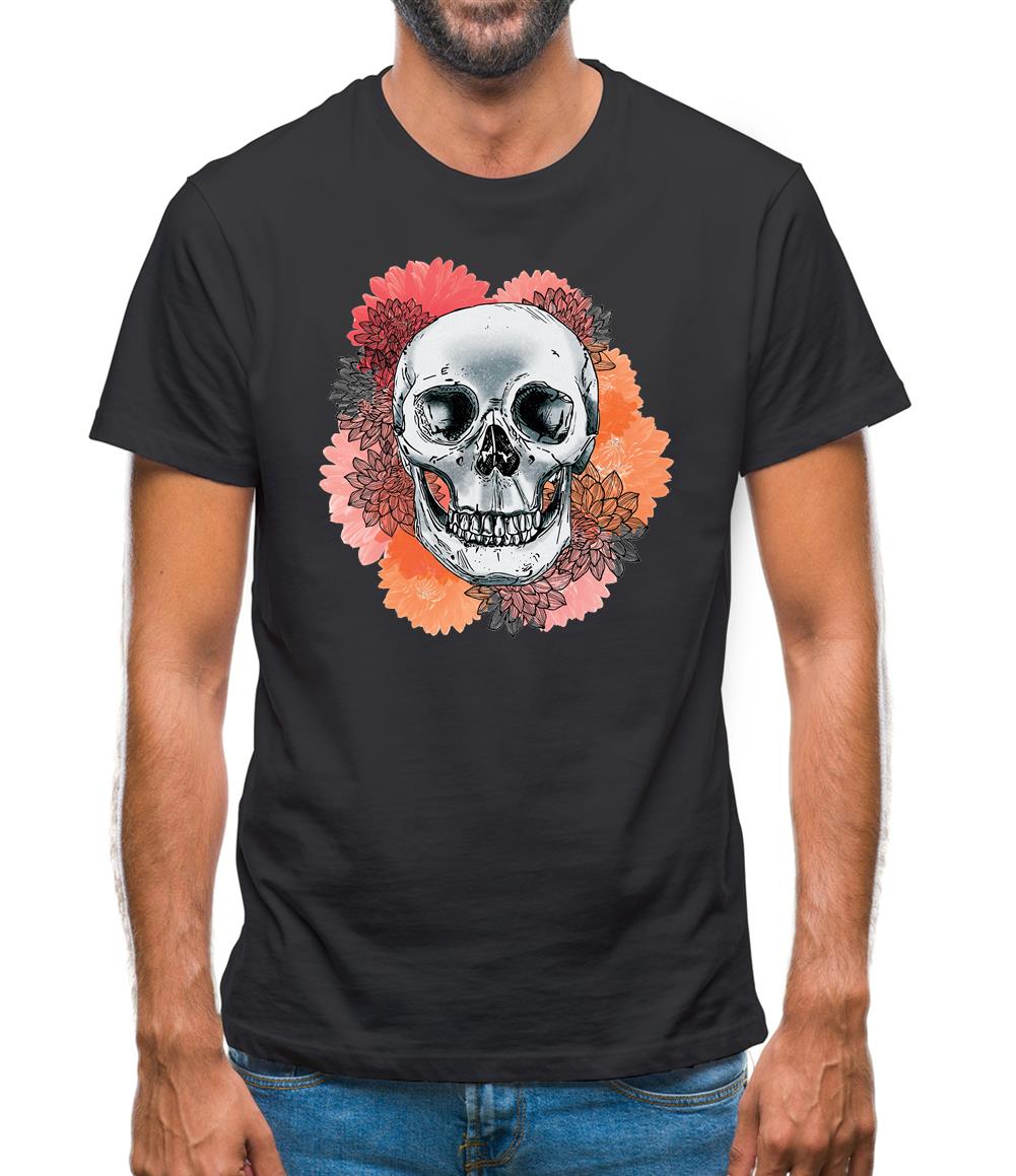 Skull Flower Mens T-Shirt Skull Flower Mens T-Shirt