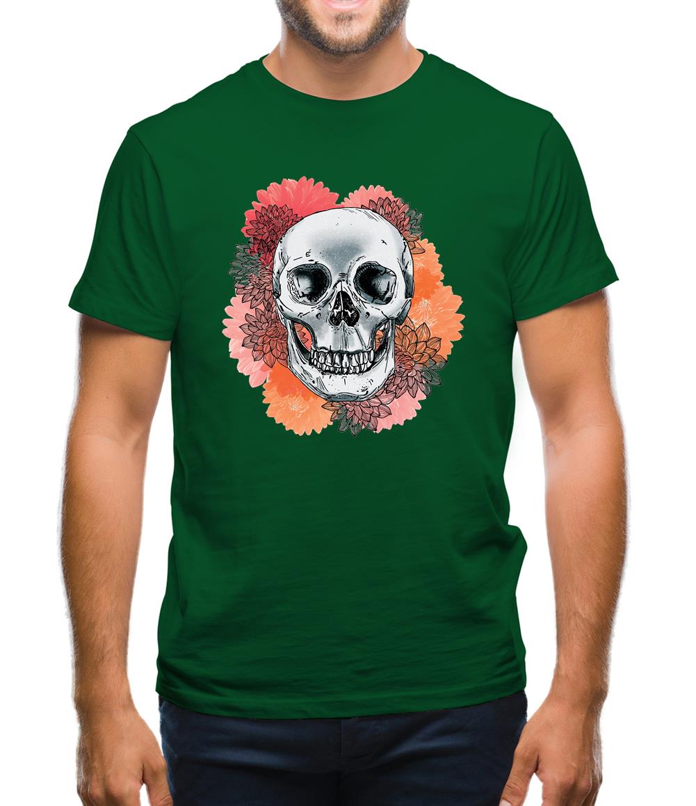 Skull Flower Mens T-Shirt Skull Flower Mens T-Shirt