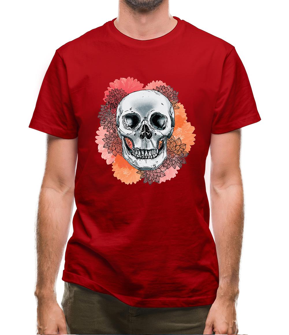 Skull Flower Mens T-Shirt Skull Flower Mens T-Shirt