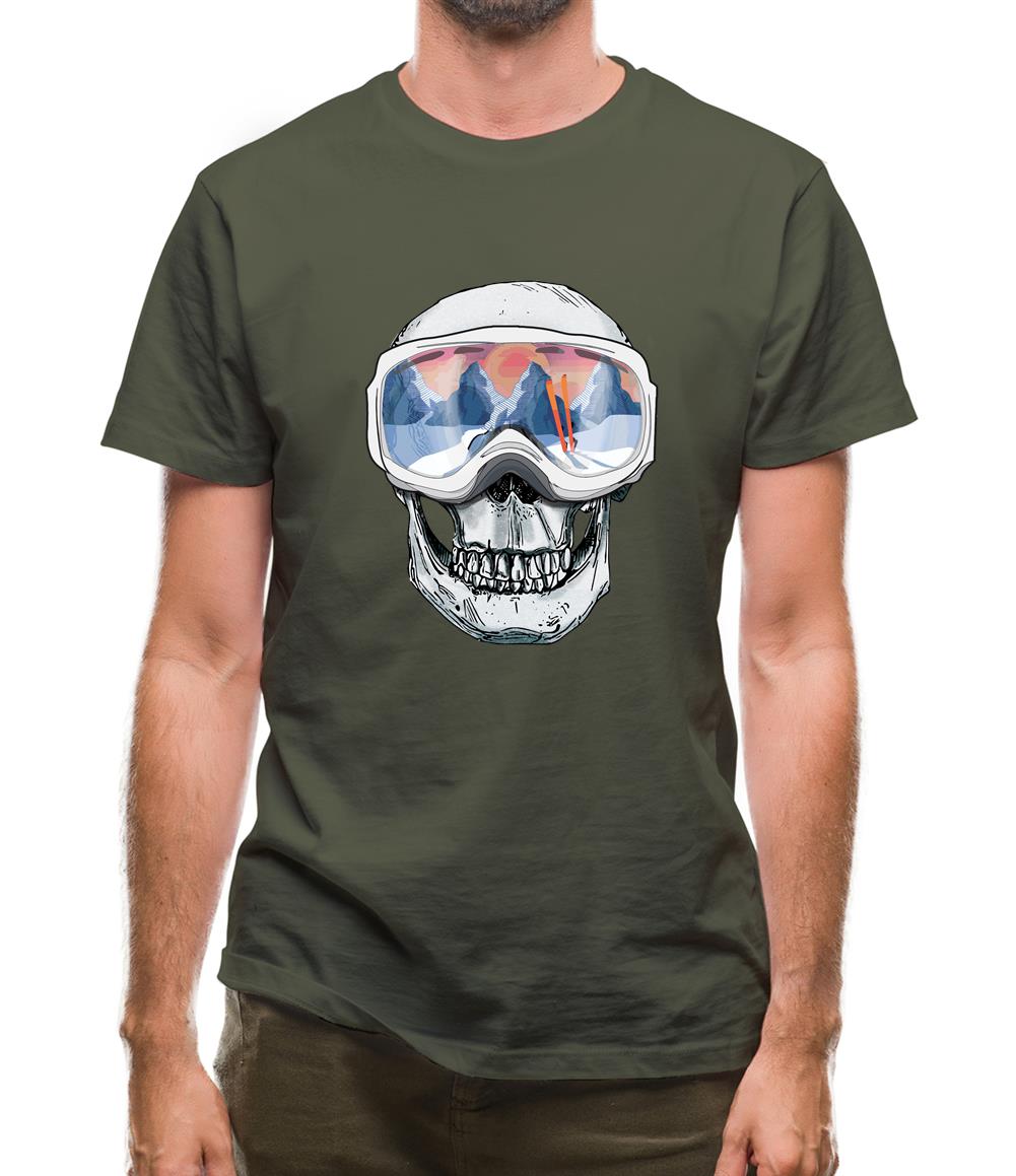 Skull With Ski Mask Mens T-Shirt Skull With Ski Mask Mens T-Shirt