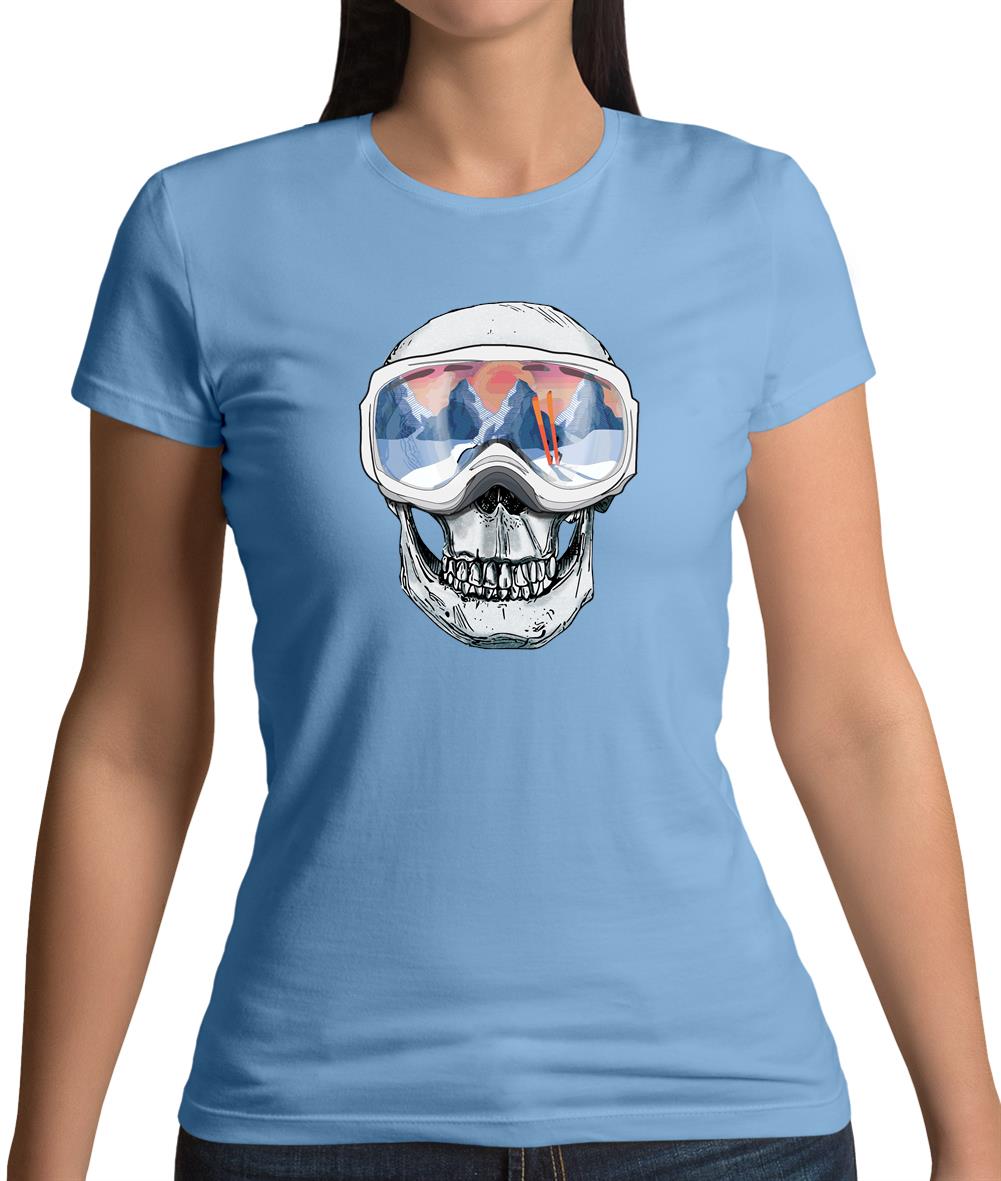 Skull With Ski Mask Womens T-Shirt Skull With Ski Mask Womens T-Shirt