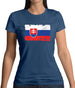 Slovakia Grunge Style Flag Womens T-Shirt Slovakia Grunge Style Flag Womens T-Shirt