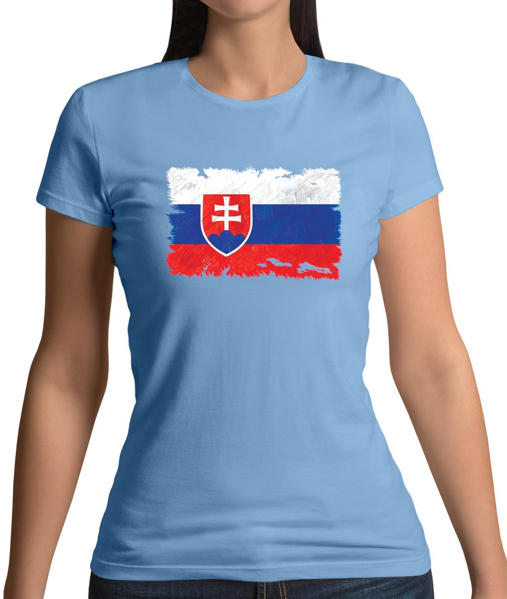 Slovakia Grunge Style Flag Womens T-Shirt Slovakia Grunge Style Flag Womens T-Shirt