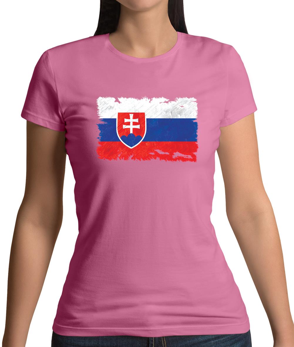 Slovakia Grunge Style Flag Womens T-Shirt Slovakia Grunge Style Flag Womens T-Shirt