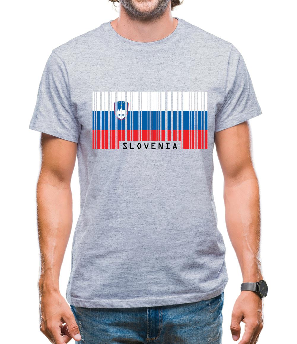 Slovenia Barcode Style Flag Mens T-Shirt Slovenia Barcode Style Flag Mens T-Shirt