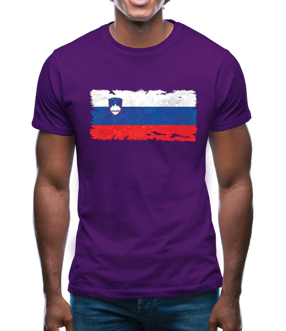 Slovenia Grunge Style Flag Mens T-Shirt Slovenia Grunge Style Flag Mens T-Shirt