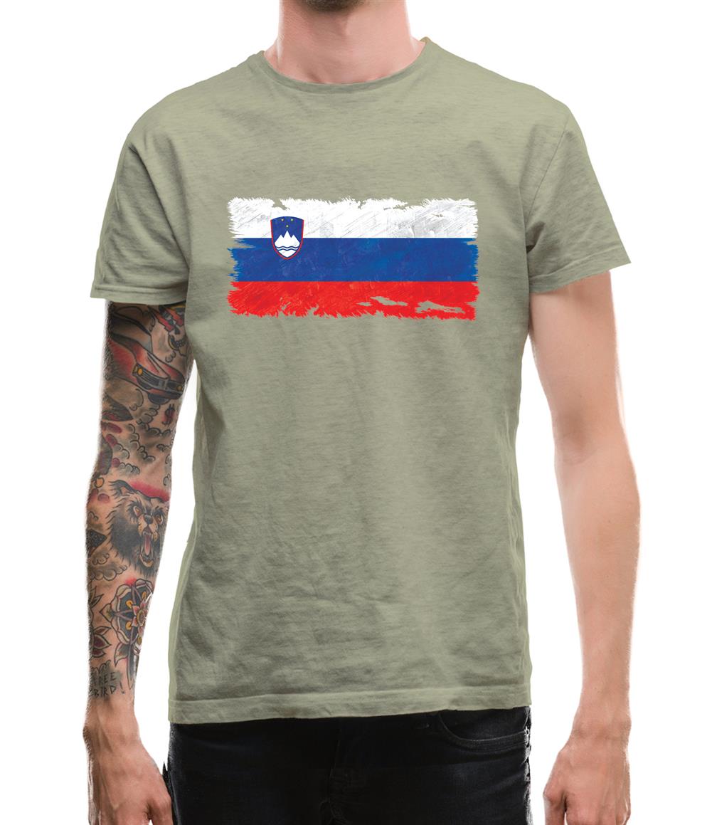 Slovenia Grunge Style Flag Mens T-Shirt Slovenia Grunge Style Flag Mens T-Shirt