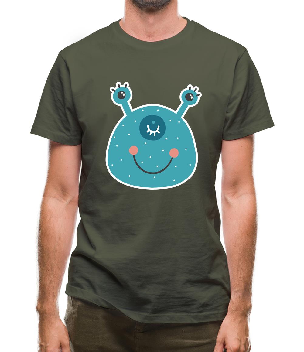 Smiley Face Alien Mens T-Shirt Smiley Face Alien Mens T-Shirt