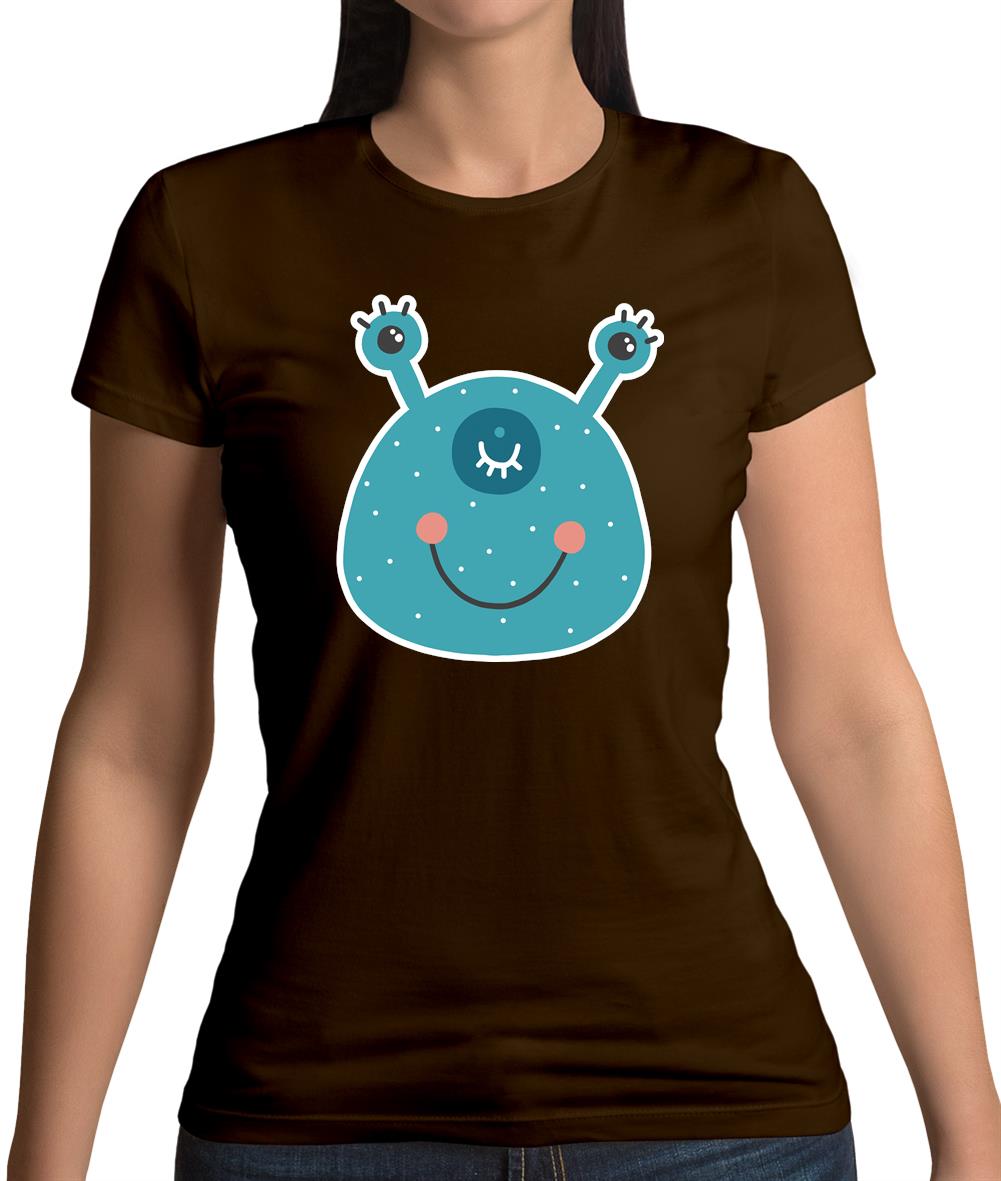 Smiley Face Alien Womens T-Shirt Smiley Face Alien Womens T-Shirt