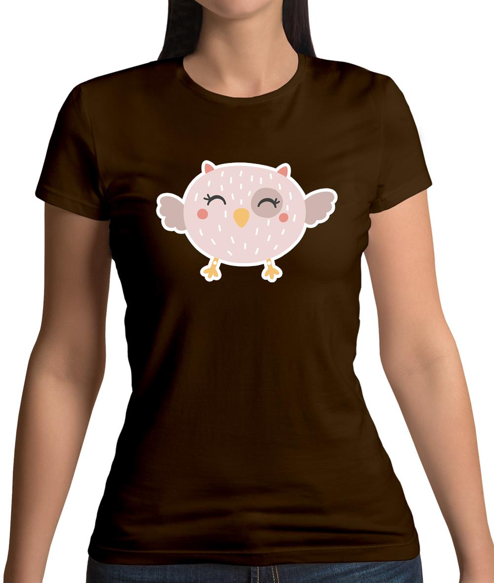Smiley Face Baby Owl Womens T-Shirt Smiley Face Baby Owl Womens T-Shirt