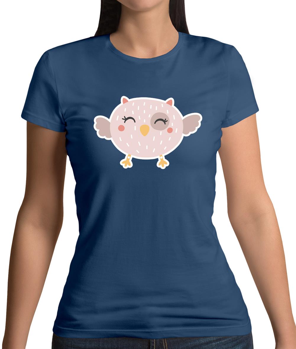 Smiley Face Baby Owl Womens T-Shirt Smiley Face Baby Owl Womens T-Shirt