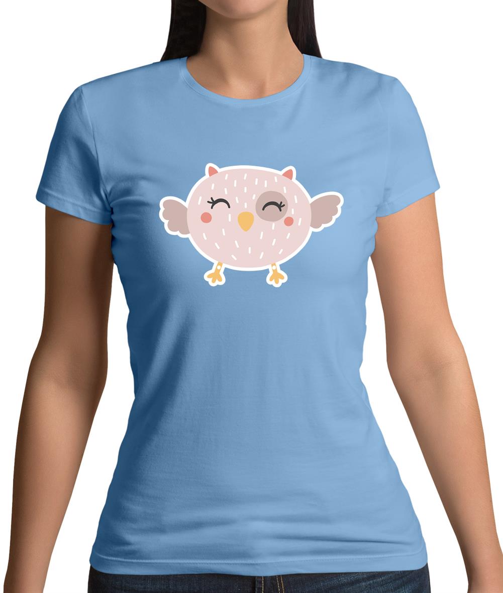 Smiley Face Baby Owl Womens T-Shirt Smiley Face Baby Owl Womens T-Shirt