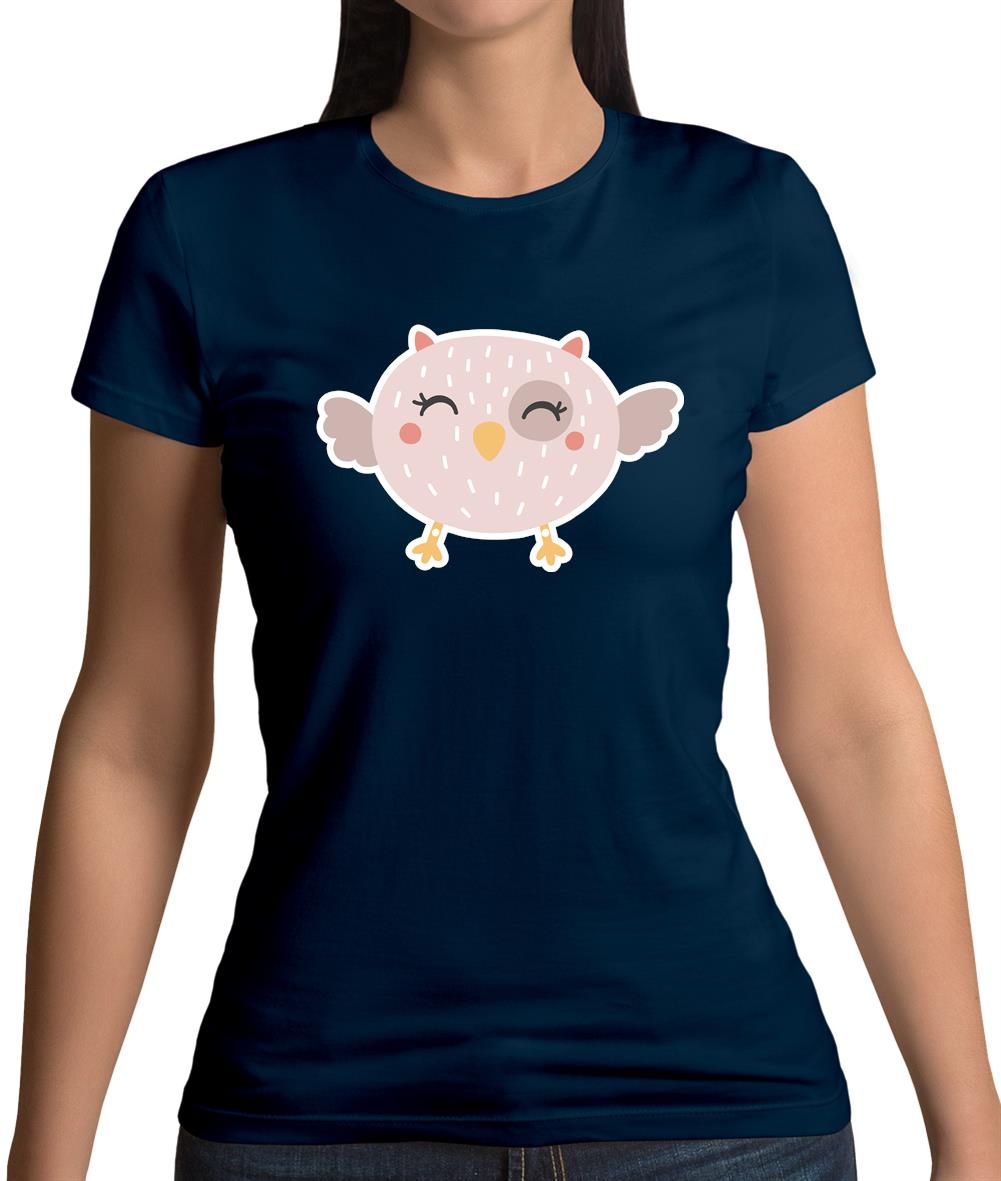 Smiley Face Baby Owl Womens T-Shirt Smiley Face Baby Owl Womens T-Shirt