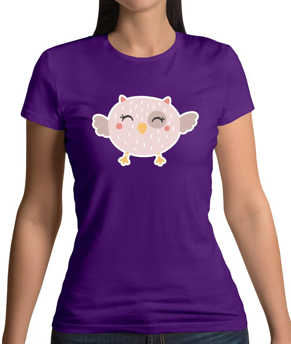 Smiley Face Baby Owl Womens T-Shirt Smiley Face Baby Owl Womens T-Shirt