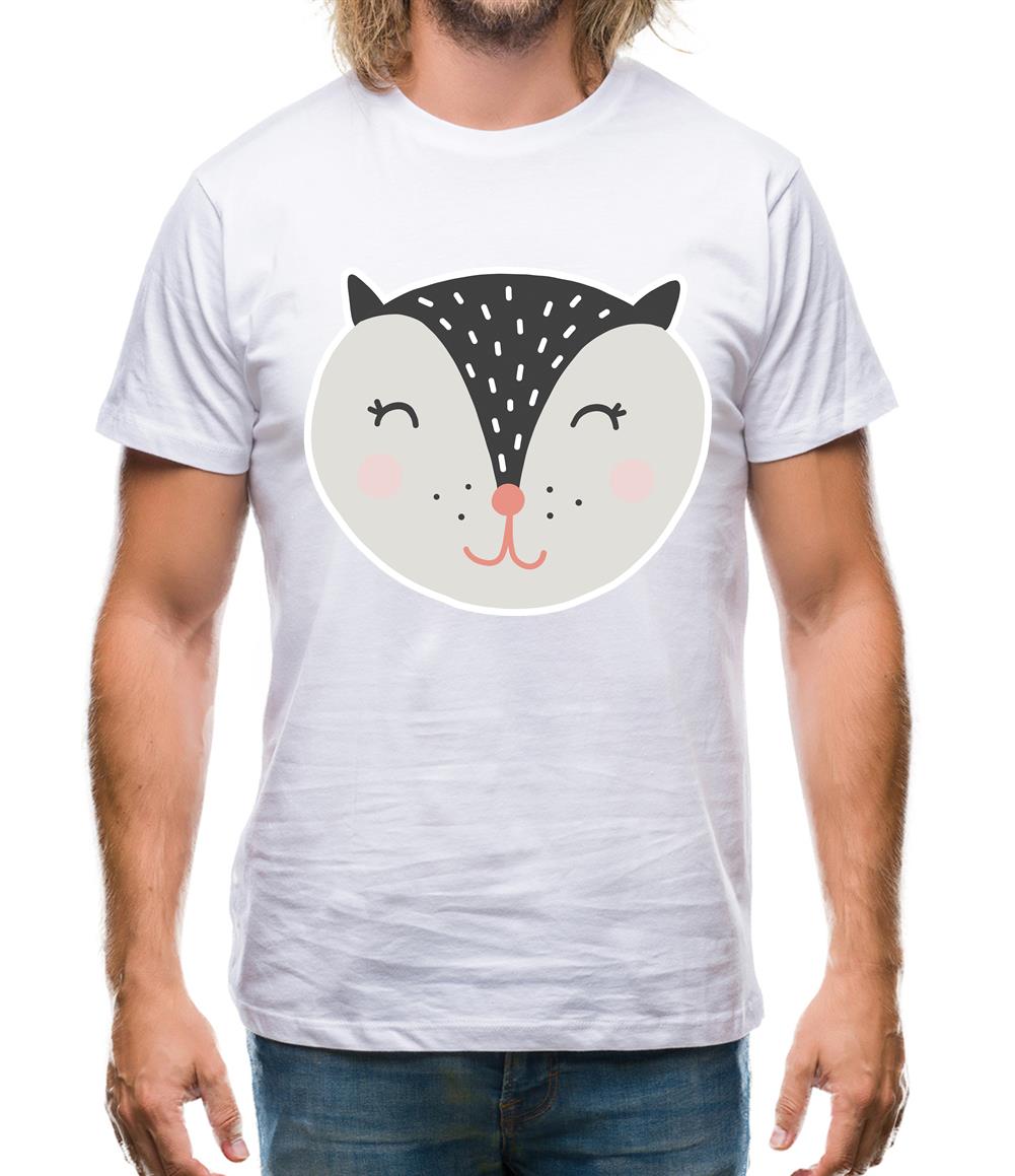 Smiley Face Badger Mens T-Shirt Smiley Face Badger Mens T-Shirt