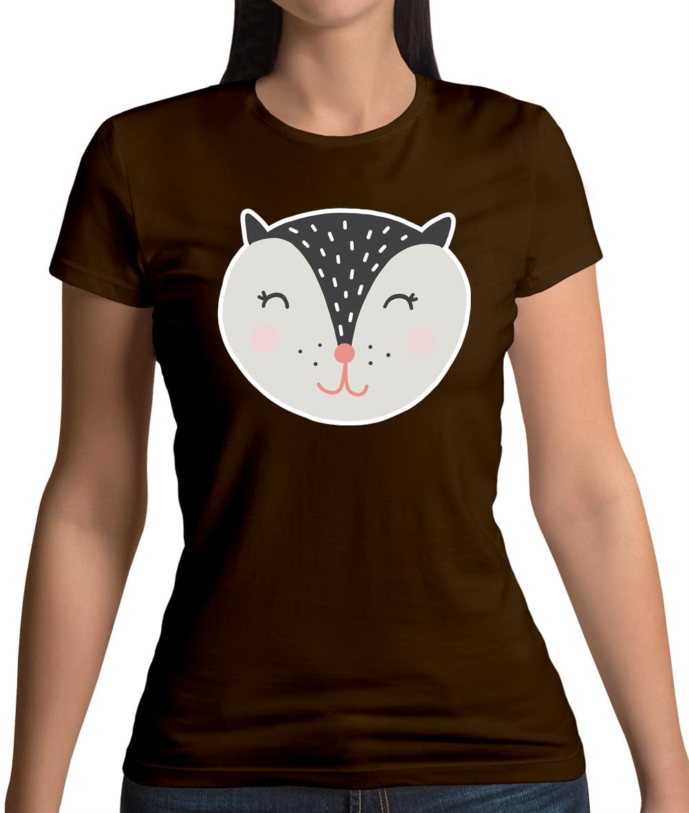 Smiley Face Badger Womens T-Shirt Smiley Face Badger Womens T-Shirt