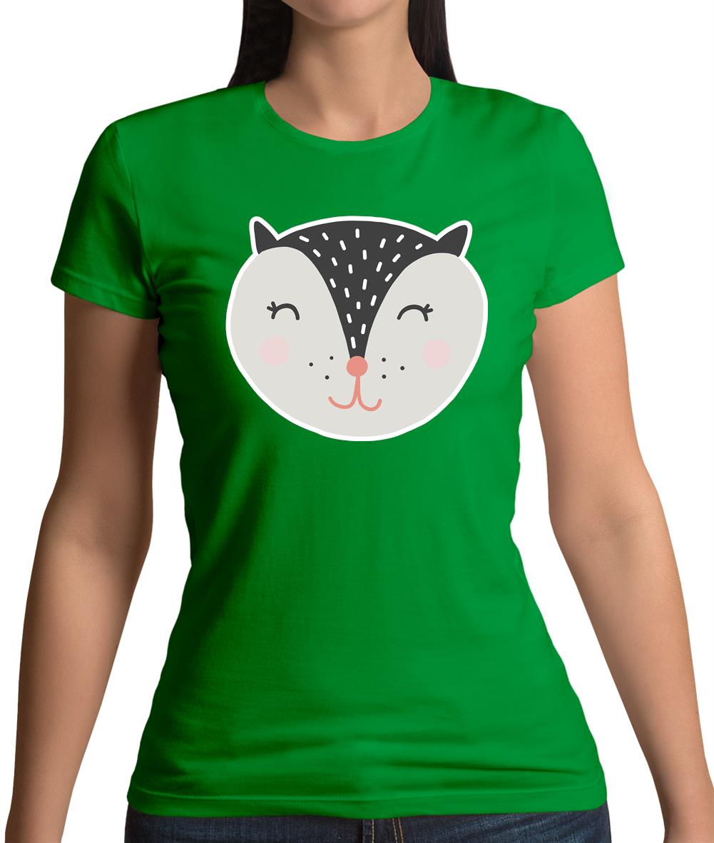 Smiley Face Badger Womens T-Shirt Smiley Face Badger Womens T-Shirt