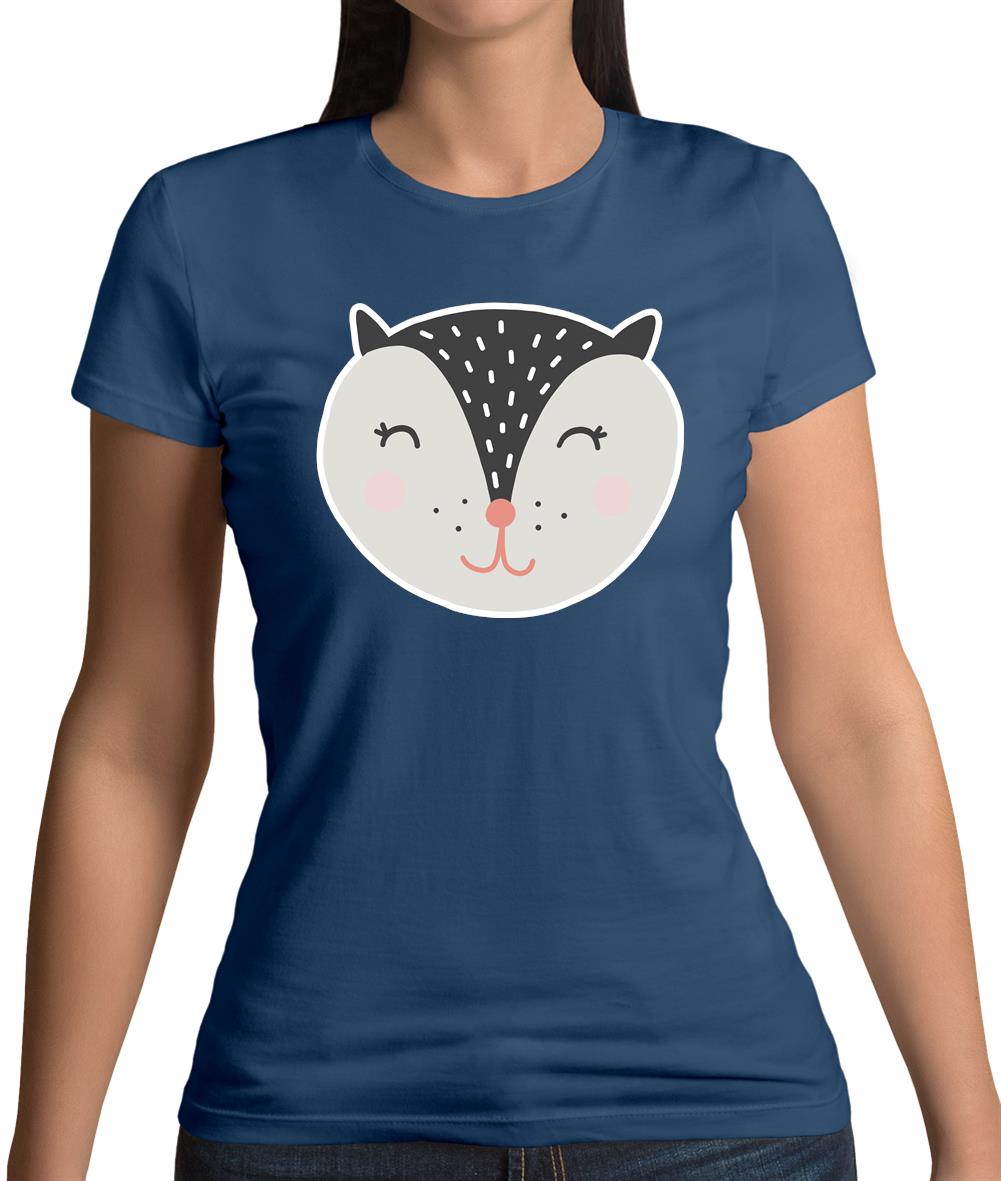 Smiley Face Badger Womens T-Shirt Smiley Face Badger Womens T-Shirt
