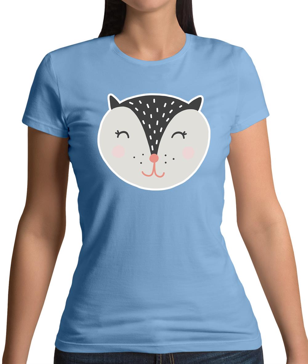 Smiley Face Badger Womens T-Shirt Smiley Face Badger Womens T-Shirt