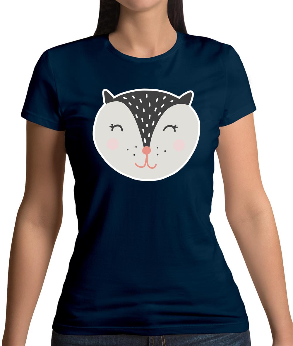 Smiley Face Badger Womens T-Shirt Smiley Face Badger Womens T-Shirt