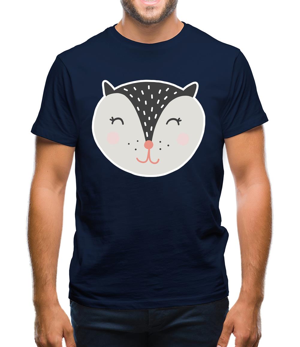 Smiley Face Badger Mens T-Shirt Smiley Face Badger Mens T-Shirt