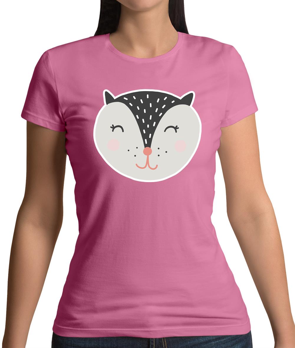 Smiley Face Badger Womens T-Shirt Smiley Face Badger Womens T-Shirt