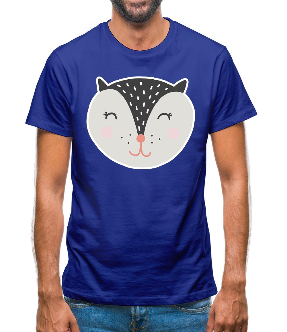 Smiley Face Badger Mens T-Shirt Smiley Face Badger Mens T-Shirt