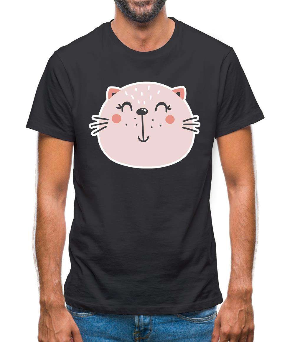 Smiley Face Cat Mens T-Shirt Smiley Face Cat Mens T-Shirt