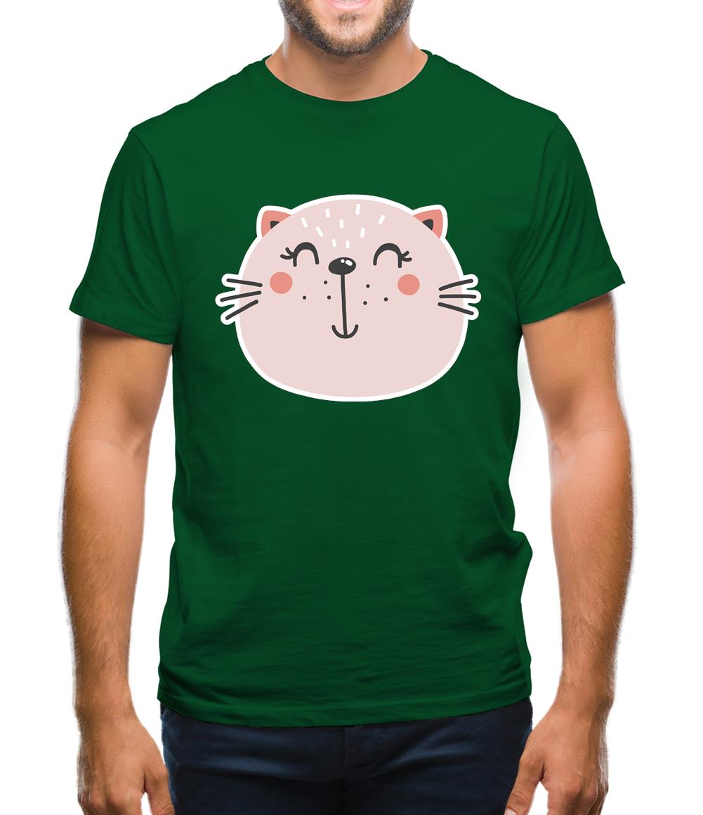 Smiley Face Cat Mens T-Shirt Smiley Face Cat Mens T-Shirt