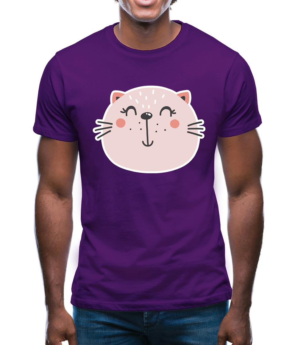 Smiley Face Cat Mens T-Shirt Smiley Face Cat Mens T-Shirt